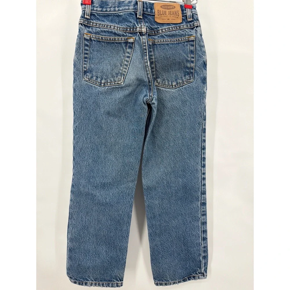 Old Navy Blue Jeans Vintage Kids Size 10 Slim Medium Wash Straight Leg‎ Denim